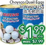 Ample Food Market Choysco quail eggs in water offer