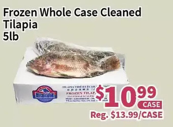 Blue Sky Supermarket Frozen whole case cleaned tilapia offer