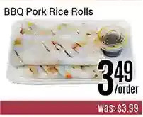 Nations Fresh Foods Bbq pork rice rolls offer