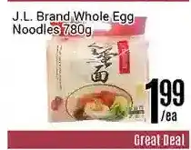 Nations Fresh Foods J.l. brand whole egg noodles offer