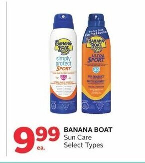 Rexall BANANA BOAT Sun Care Select Types offer