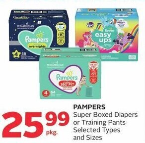 Rexall PAMPERS Super Boxed Diapers or Training Pants offer