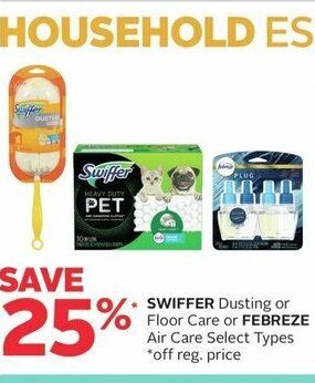 Rexall SWIFFER Dusting or Floor Care or FEBREZE Air Care Select Types offer