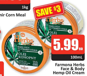 Starsky Farmona Herbs Face & Body Hemp Oil Cream 100 mL offer