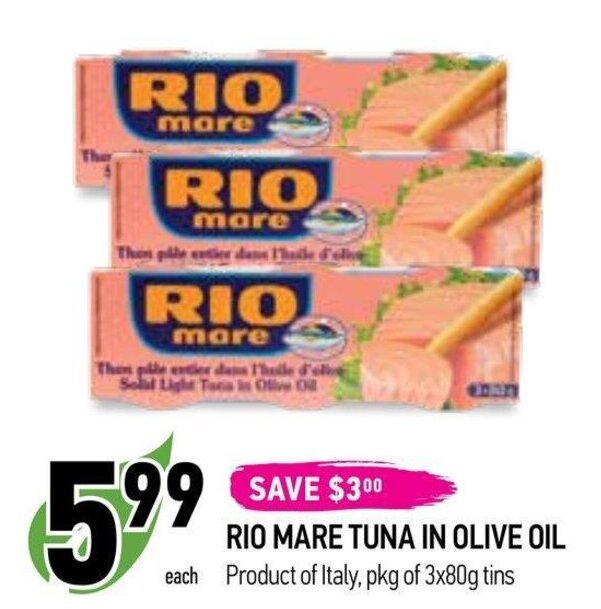 Coppa's Fresh Market RIO MARE TUNA IN OLIVE OIL offer