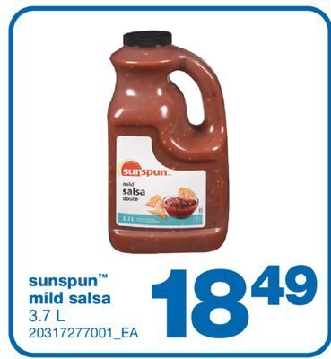 Wholesale Club Sunspun™ mild salsa, 3.7 l offer