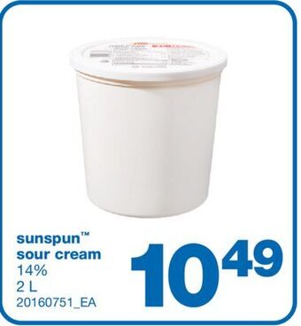 Wholesale Club Sunspun™ sour cream, 2 l offer