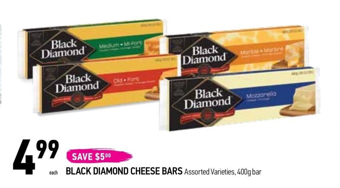 Coppa's Fresh Market BLACK DIAMOND CHEESE BARS 400g offer