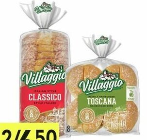 IGA VILLAGGIO Bread 510-540 g or Buns 6-8 pk offer