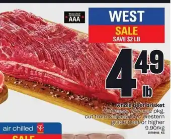 Independent Grocer whole beef brisket lb offer