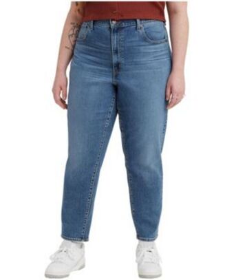 Mark's Women's high rise tapered leg mom jeans medium indigo - plus size offer