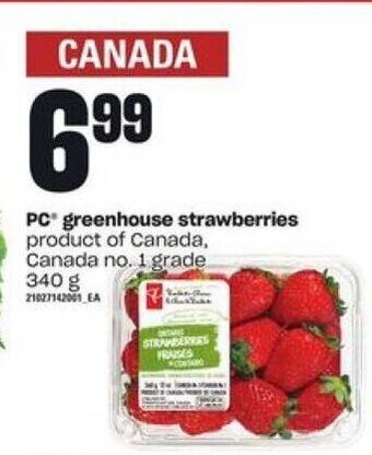Independent Grocer PC greenhouse strawberries 340 g offer