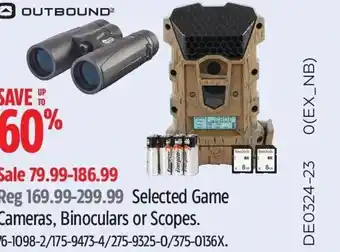 Canadian Tire OUTBOUND™ Game Cameras, Binoculars or Scopes offer