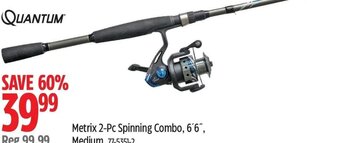 Canadian Tire Metrix 2-Pc Spinning Combo, 6'6", Medium offer