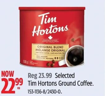 Canadian Tire Tim Hortons Ground Coffee offer