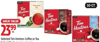 Canadian Tire Tim Hortons Coffee or Tea K-Cup® Pods 30-CT offer