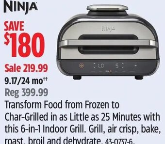 Canadian Tire Transform Food from Frozen to Char-Grilled in as Little as 25 Minutes with this 6-in-1 Indoor Grill offer