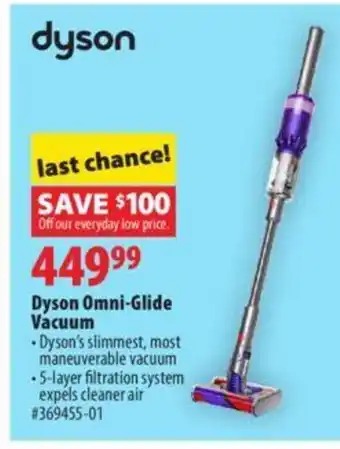 London Drugs Dyson Omni-Glide Vacuum -5-layer filtration system expels cleaner air offer