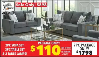 Surplus Furniture Stairatt gravel sofa & loveseat set offer