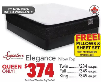 Surplus Furniture Elegance queen mattress set offer
