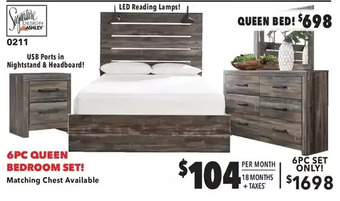 Surplus Furniture Drystan 6-piece queen bedroom set offer