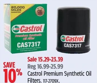 Canadian Tire Castrol Premium Synthetic Oil Filters offer