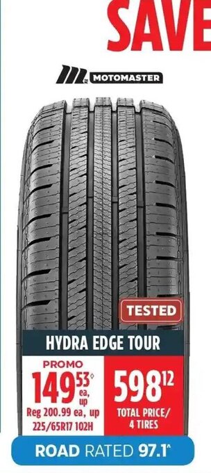Canadian Tire MOTOMASTER HYDRA EDGE TOUR TIRE offer