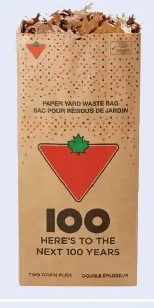 Canadian Tire Yard Waste 2-ply Paper bags 20-pack offer