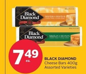 Rexall BLACK DIAMOND Cheese Bars 400g offer