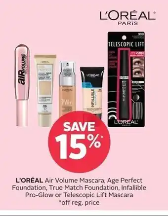Rexall L'ORÉAL Air Volume Mascara offer