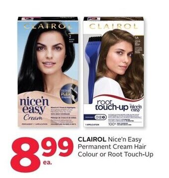 Rexall CLAIROL Nice'n Easy Permanent Cream Hair Colour or Root Touch-Up offer
