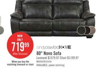 The Brick Novo leather-look fabric sofa - grey offer