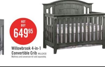 The Brick Willowbrook 4-in-1 convertible crib offer