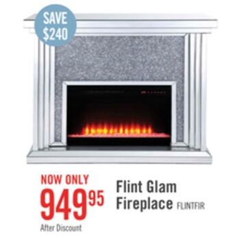 The Brick Flint glam fireplace offer