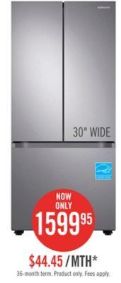 The Brick Samsung 22.1 cu. ft. french-door refrigerator - rf22a4111sr/aa offer