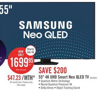 The Brick Samsung 55 qn85c 4k neo qled smart tv offer