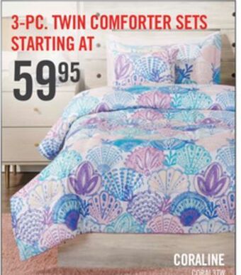 The Brick Coraline 3-piece twin comforter set offer