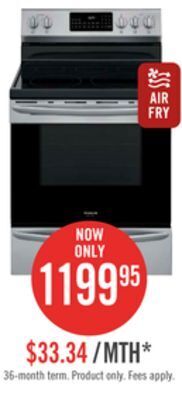 The Brick Frigidaire gallery 5.7 cu. ft. freestanding electric range with air fry - gcre306caf offer