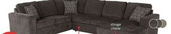 The Brick Legend 3-piece right-facing chenille sleeper sectional sofa - pewter offer