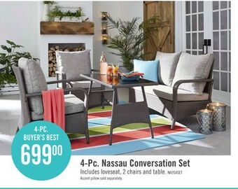 The Brick Nassau 4-piece conversation set - grey offer