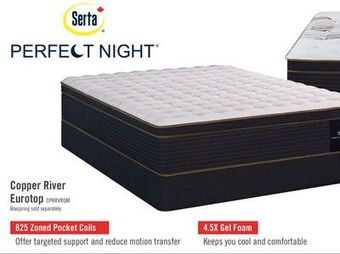 The Brick Serta perfect night® copper river eurotop queen mattress offer
