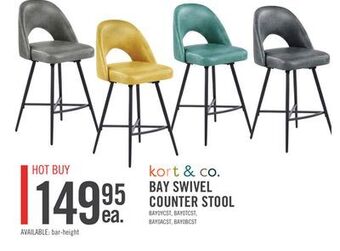 The Brick Bay swivel counter-height stool - yellow offer