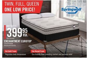 The Brick Springwall enchantment eurotop twin mattress offer