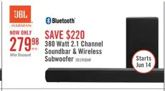 The Brick Jbl cinema sb120 bluetooth soundbar - jblsb120blkbam offer