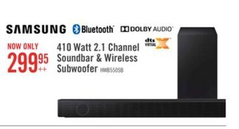 The Brick Samsung 410 w 2.1-channel soundbar with wireless subwoofer - hw-b550/zc offer