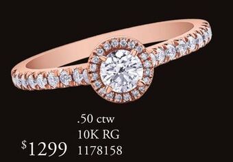 Charm Diamond Glacier fire 10k rose gold 0.50ctw diamond ring offer