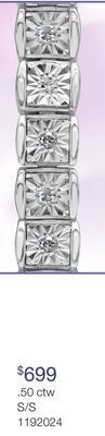 Charm Diamond Sterling silver 0.50ctw diamond tennis bracelet offer