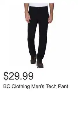 Costco Bc clothing men's tech pant offer
