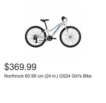 Costco Northrock 60.96 cm (24 in.) gs24 girl's bike offer