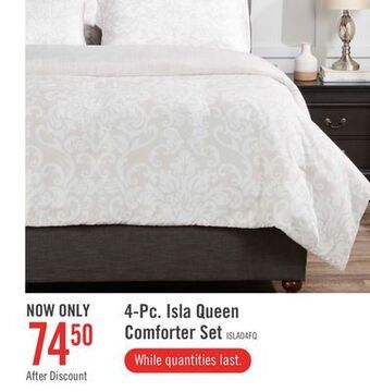 The Brick Isla 4-piece full/queen comforter set offer